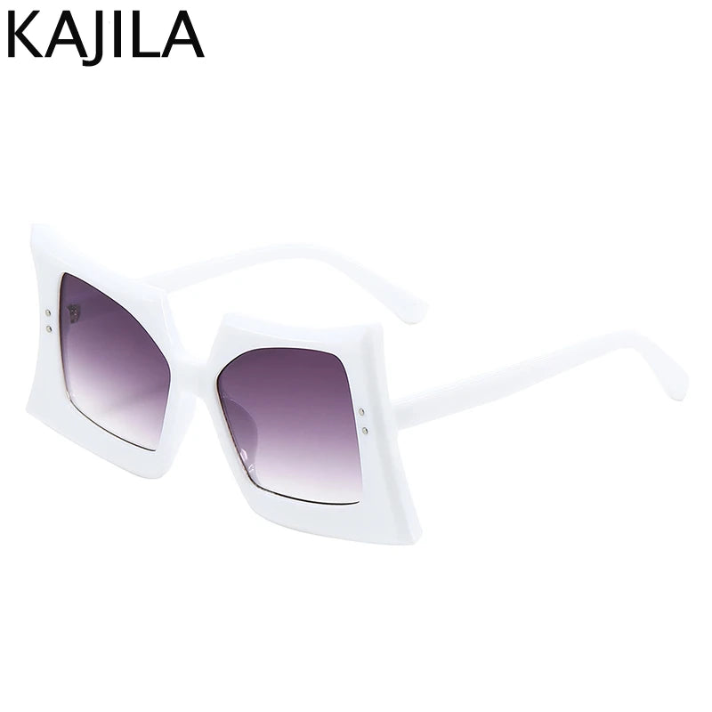 Oversized Square Sunglasses Trendy Candy Colors 