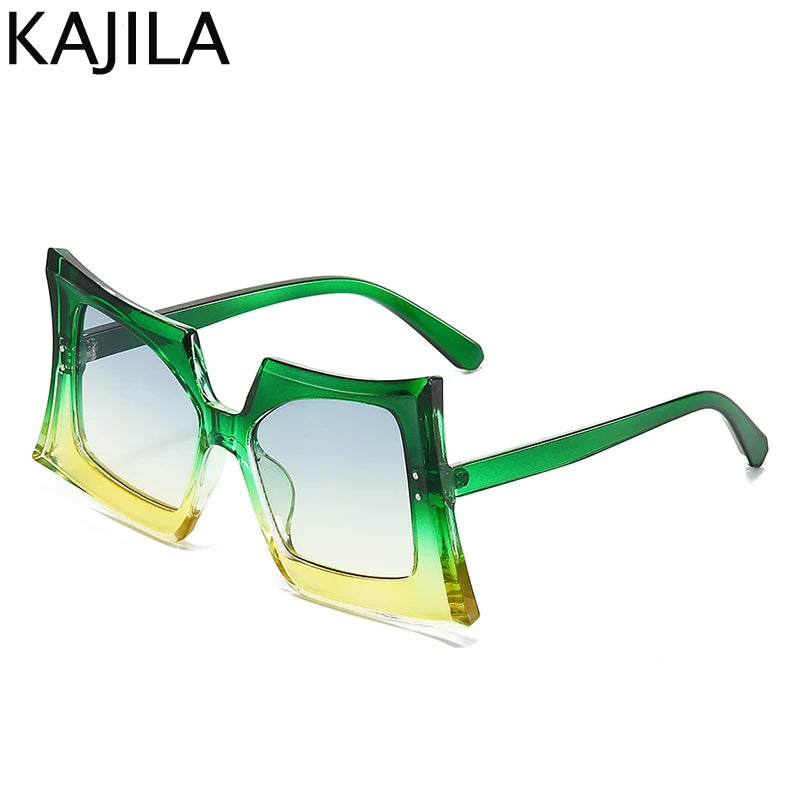 Oversized Square Sunglasses Trendy Candy Colors 