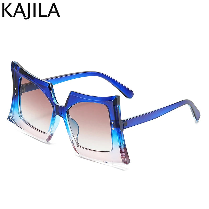 Oversized Square Sunglasses Trendy Candy Colors 