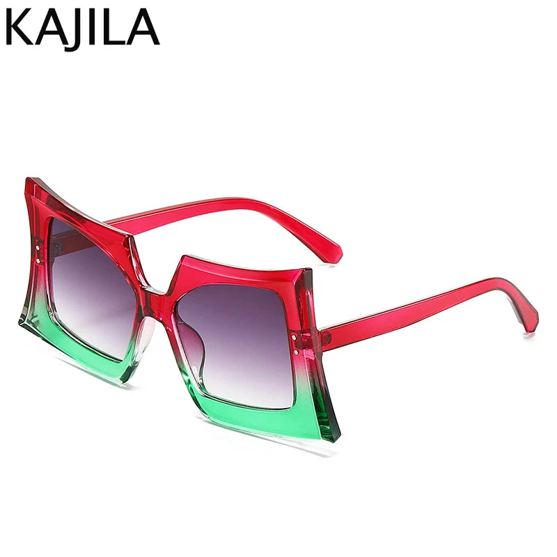 Oversized Square Sunglasses Trendy Candy Colors 