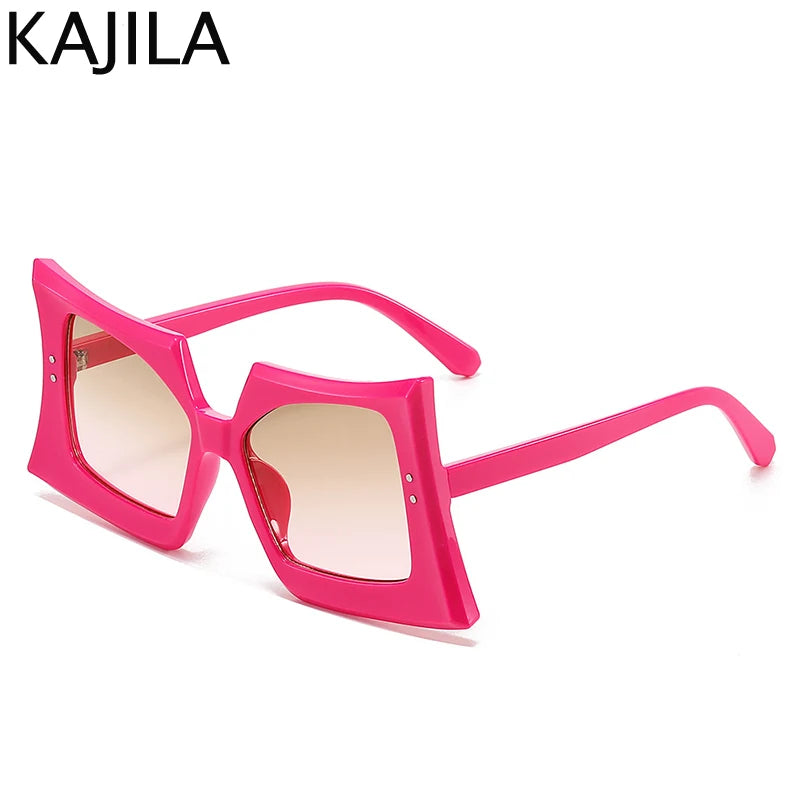 Oversized Square Sunglasses Trendy Candy Colors 