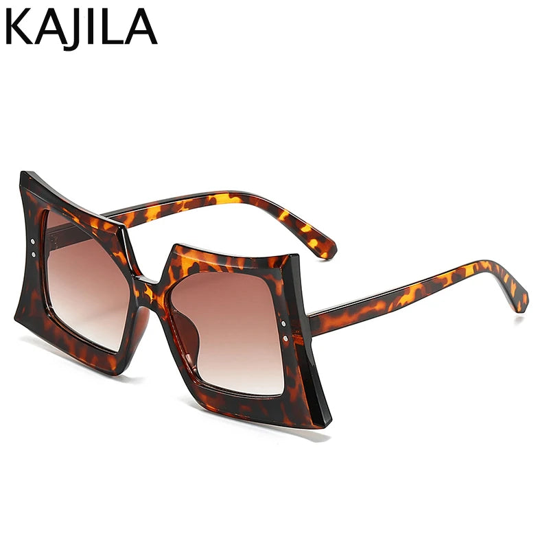 Oversized Square Sunglasses Trendy Candy Colors 